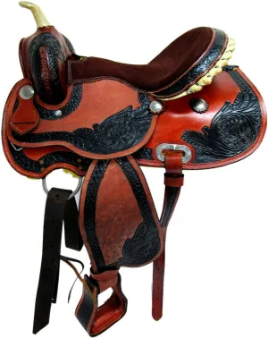 HUMAYL SADDLERY 8" inches Seat Pony Kids Miniature Children Horse Saddle Western Equestrian Trail Premium Quality Handmade Leather for Horse Riding and Best Horse Rider 8" inches Horse Saddle, PONY149