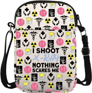 I Shoot X-ray Nothing Scares Me X-ray Crossbody Bag Radiology & Rad Tech Gifts