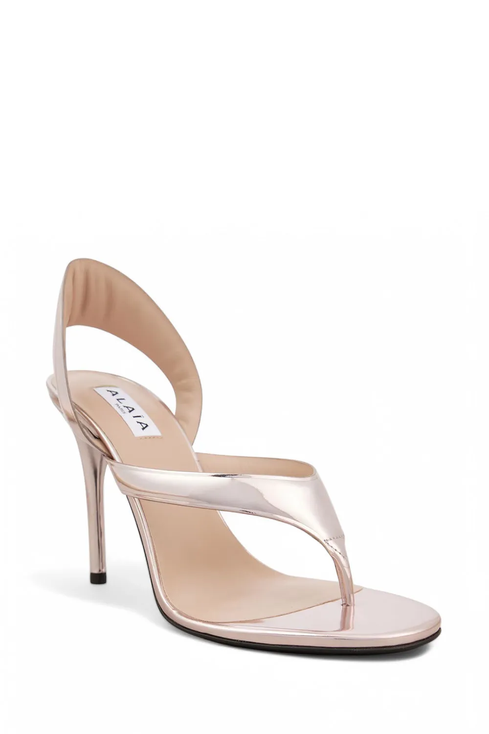 Infradito Mirrored Leather Thong Sandals