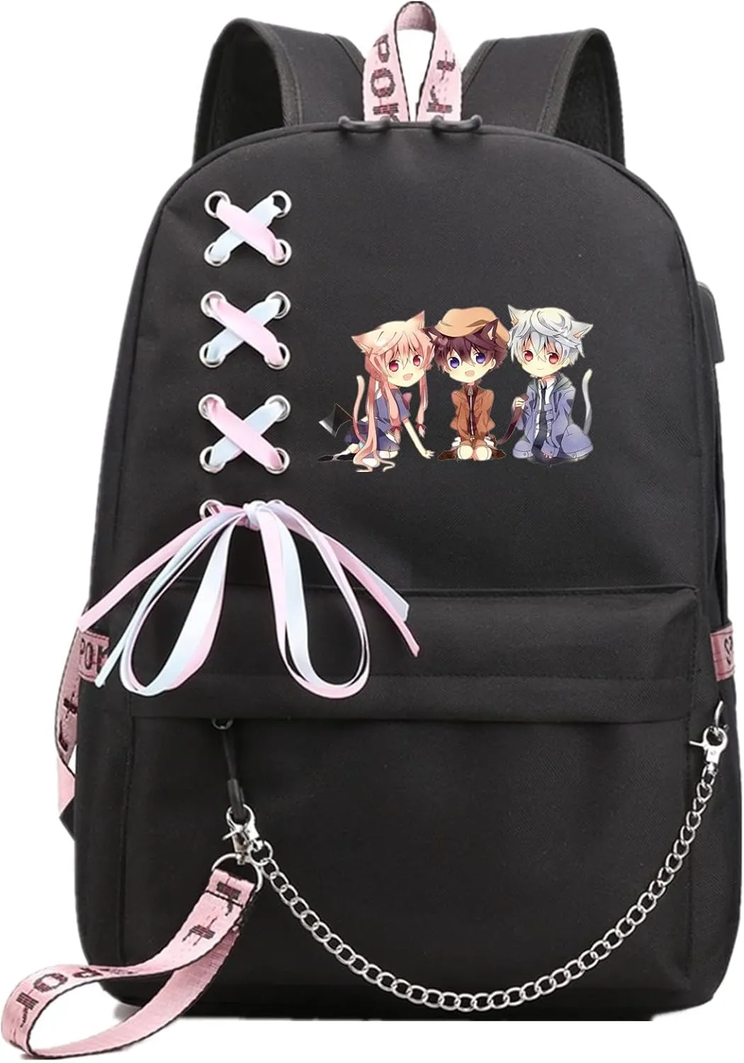 ISaikoy Anime Future Diary Backpack Shoulder Bag Bookbag Student School Bag Daypack Satchel 11
