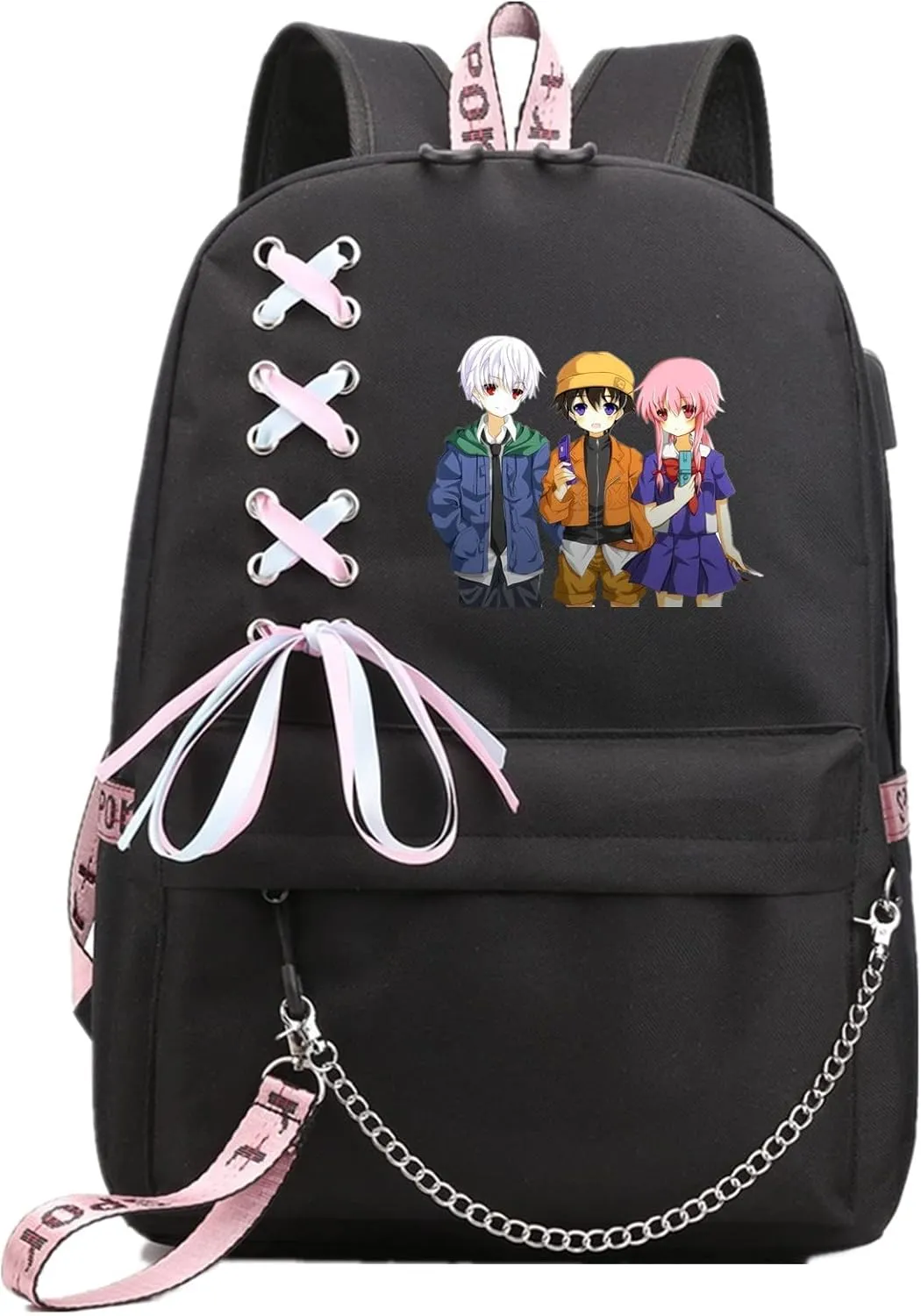 ISaikoy Anime Future Diary Backpack Shoulder Bag Bookbag Student School Bag Daypack Satchel 3