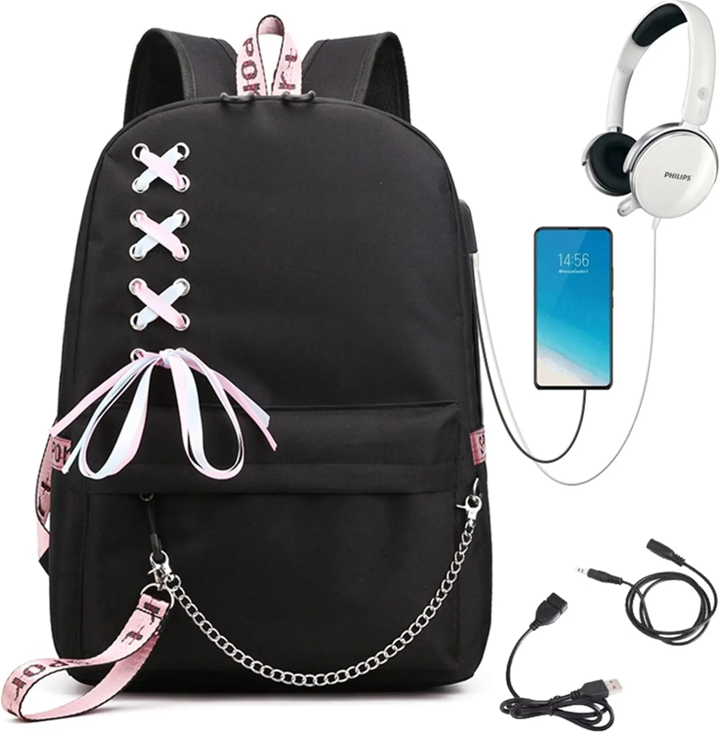 ISaikoy Anime Ouran High School Host Club Backpack Shoulder Bag Bookbag Student School Bag Daypack Satchel 1