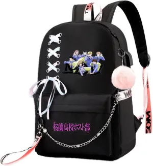 ISaikoy Anime Ouran High School Host Club Backpack Shoulder Bag Bookbag Student School Bag Daypack Satchel 1