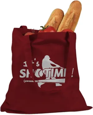 It's Shotime! Legendary Baseball Record Cotton Canvas Tote Bag
