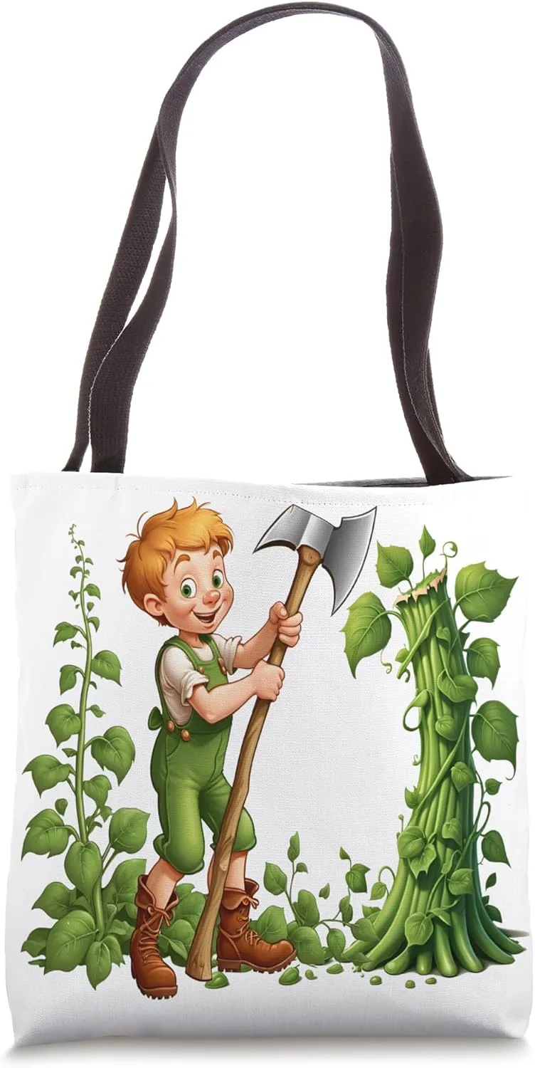 Jack and The Bean Stalk - Chopping Down The Giant Stem Tote Bag