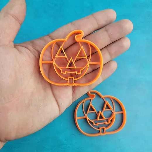 Jack O’Lantern pumpkin Halloween cutter set mirrored pair