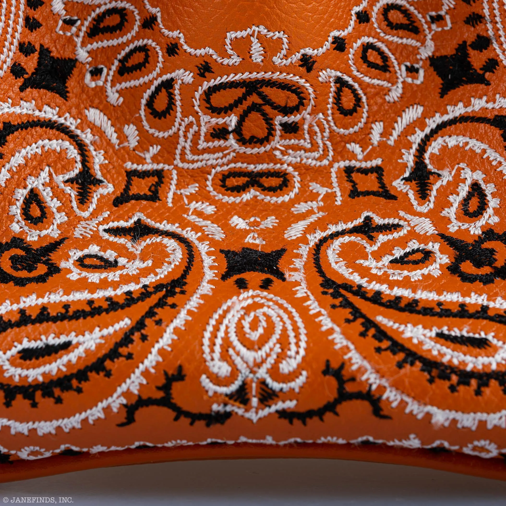 Jay Ahr Vintage 2013 Hermes Birkin 30 Orange Epsom Bandana Embroidery "Rio de Janeiro"
