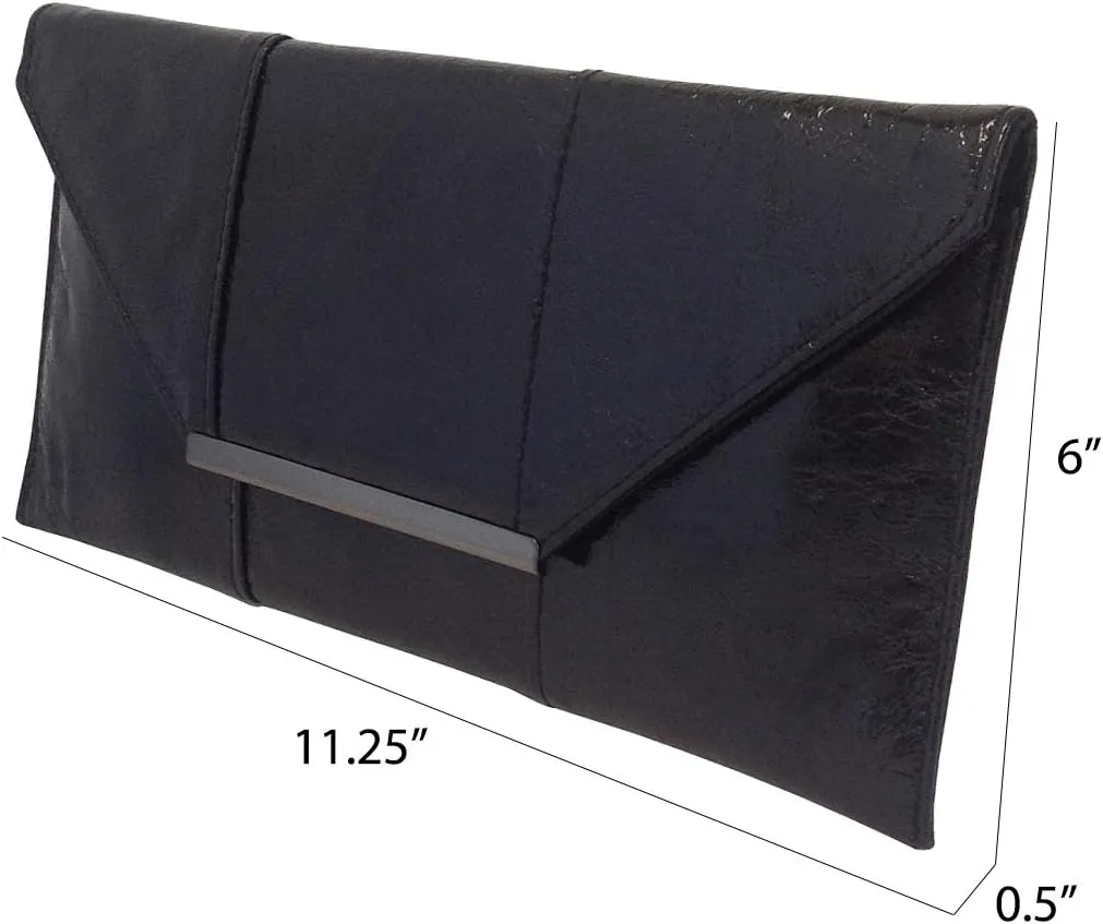 JNB Women's Metallic Material Clutch Purse