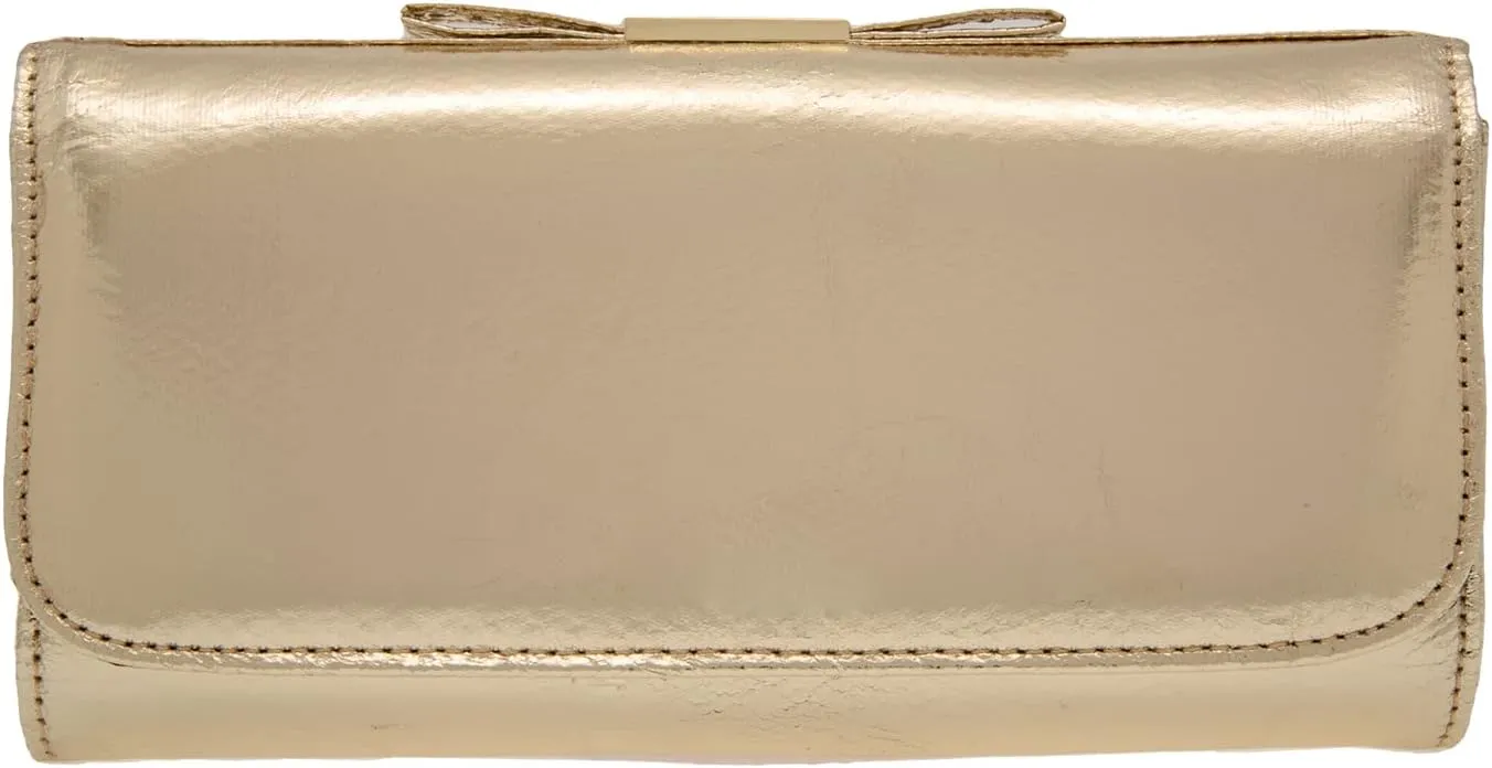 JNB Women's Metallic Material Clutch Purse