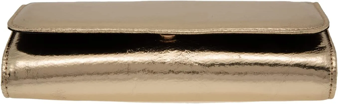 JNB Women's Metallic Material Clutch Purse