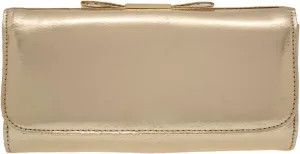 JNB Women's Metallic Material Clutch Purse