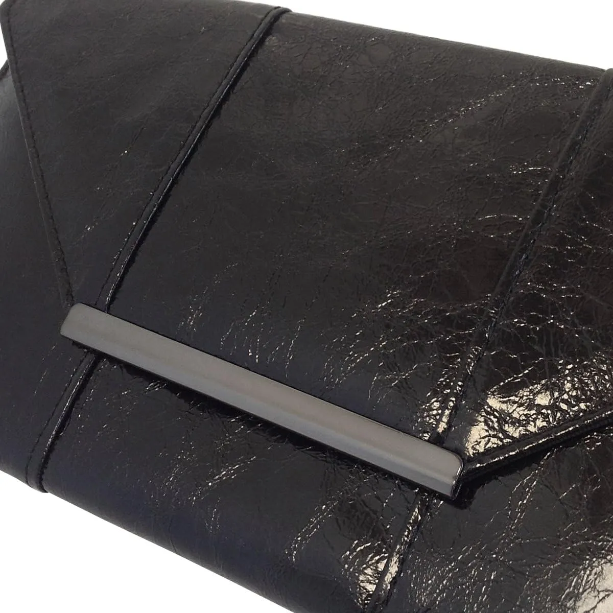 JNB Women's Metallic Material Clutch Purse