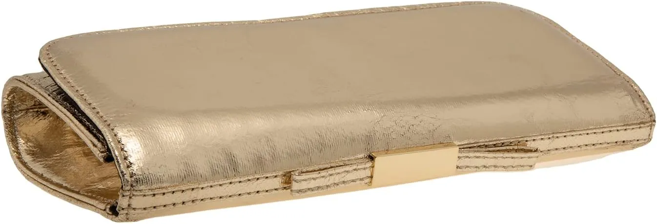 JNB Women's Metallic Material Clutch Purse