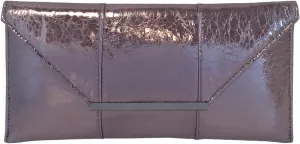 JNB Women's Metallic Material Clutch Purse