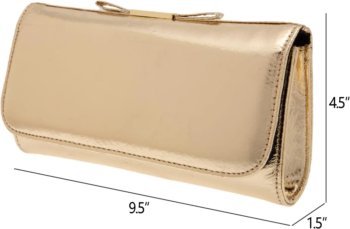 JNB Women's Metallic Material Clutch Purse