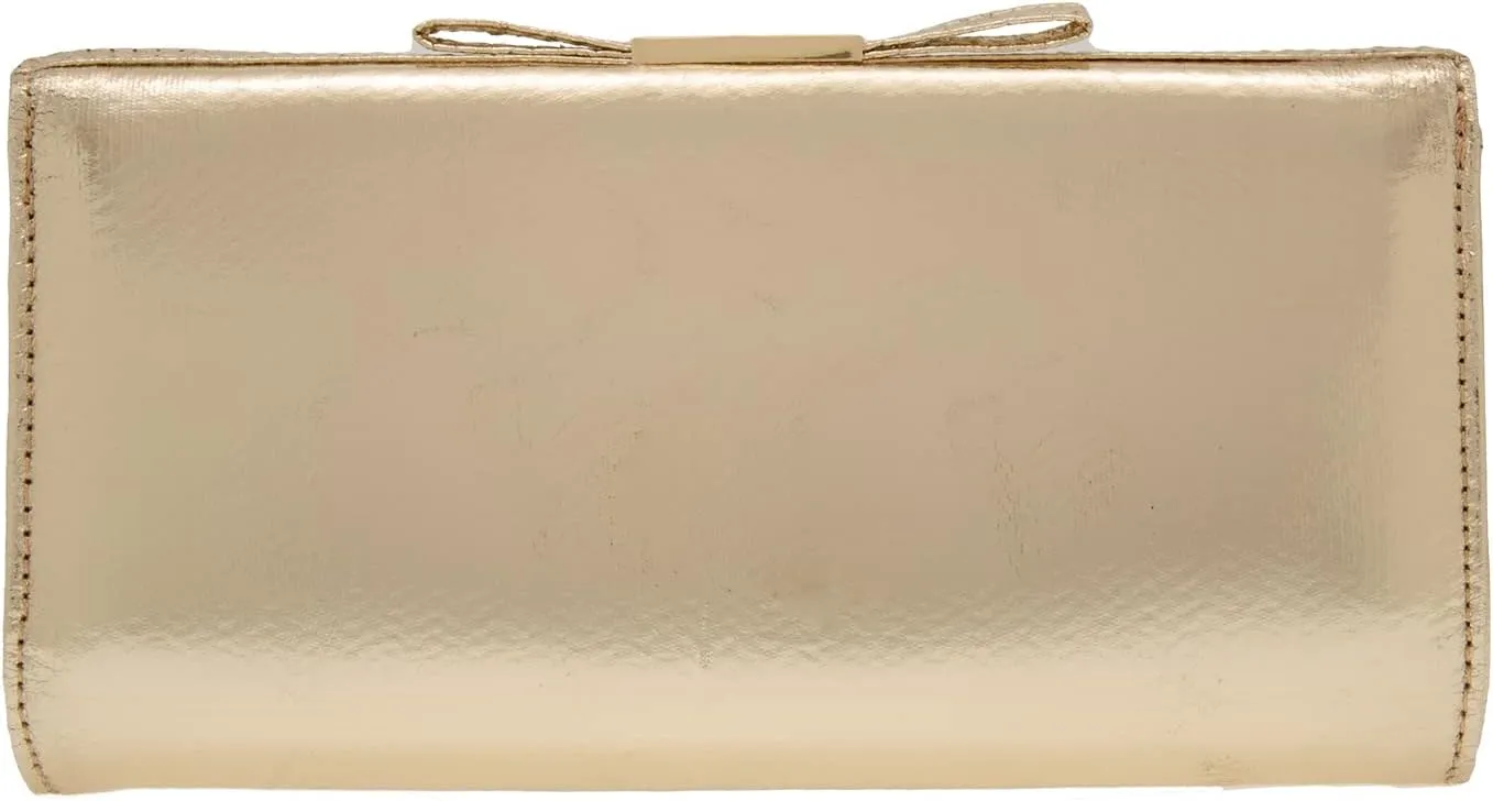 JNB Women's Metallic Material Clutch Purse
