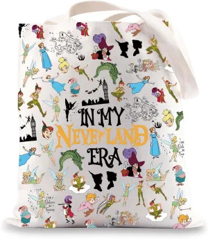 JNIAP Cartoon Characters Tote Bag Cartoon Movie Fan Gift Fairytale Shoulder Bag Magical Kingdom Lover Gift