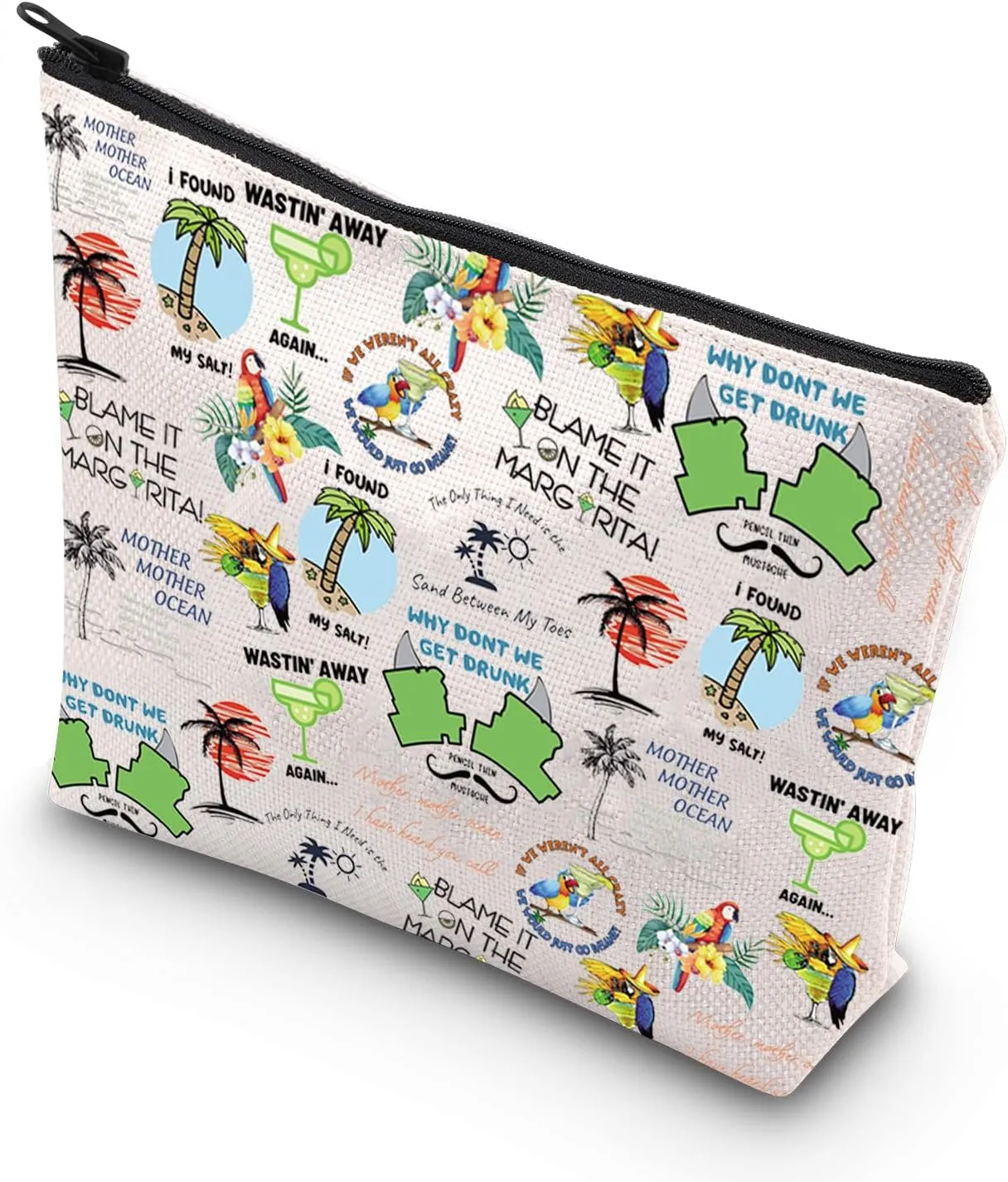 JNIAP Singer Album Inspired Makeup Bag Music Lyrics Gifts Music Lover Gifts Singer Zipper Pouch For Fans (WASTIN' AWAY)