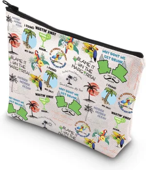 JNIAP Singer Album Inspired Makeup Bag Music Lyrics Gifts Music Lover Gifts Singer Zipper Pouch For Fans (WASTIN' AWAY)