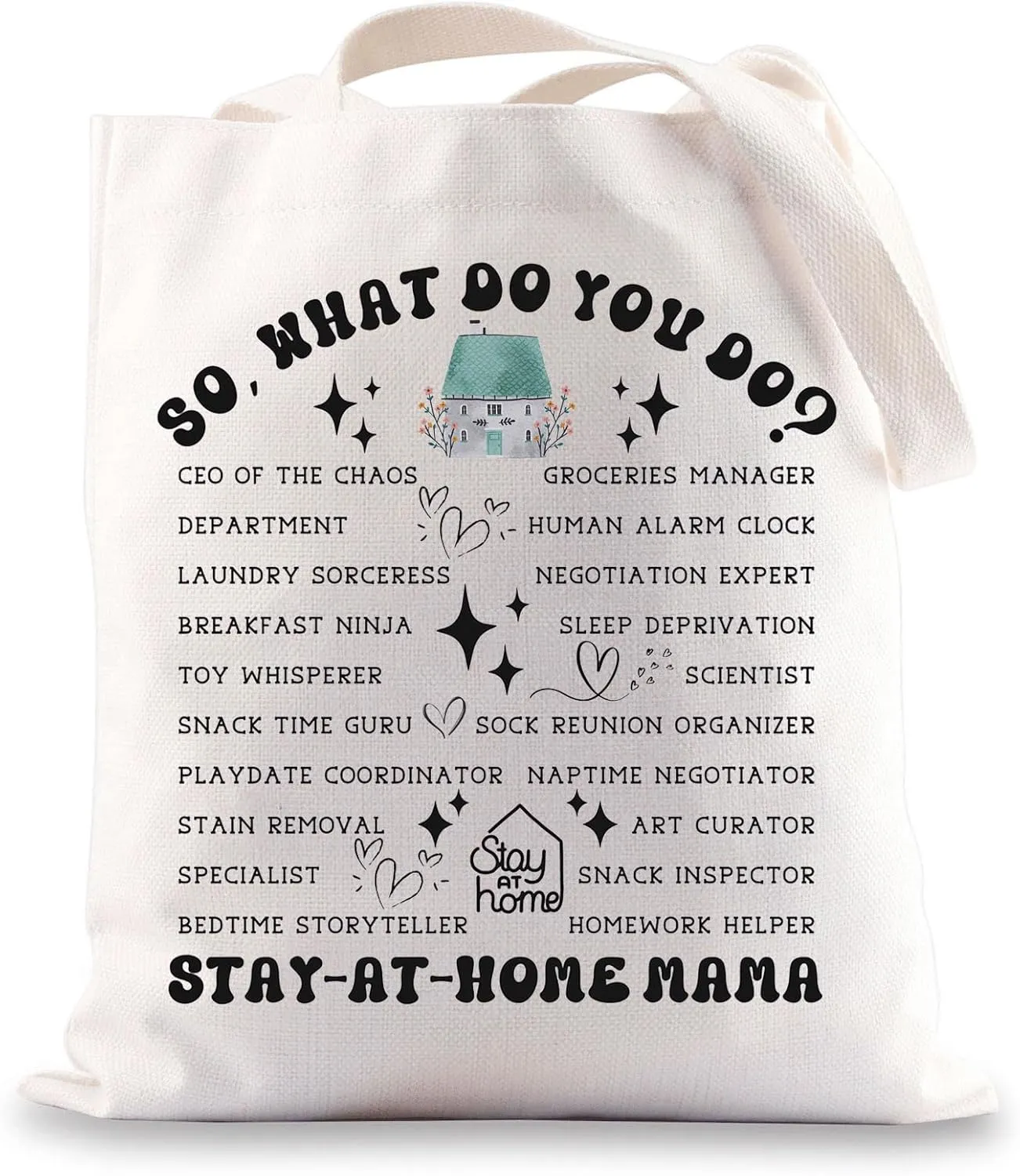 JNIAP Stay At Home Mama Tote Bag Sahm Gift Sahm life Gift Homemaker Mom Shoulder Bag
