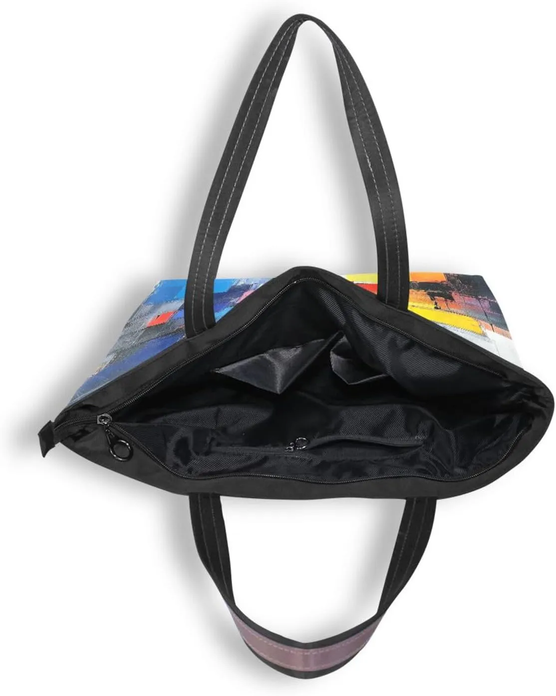 JSTEL Tote Bag for Women with Zipper,Polyester Tote Purse Holiday Tote Bag Work Handbag Women Gift