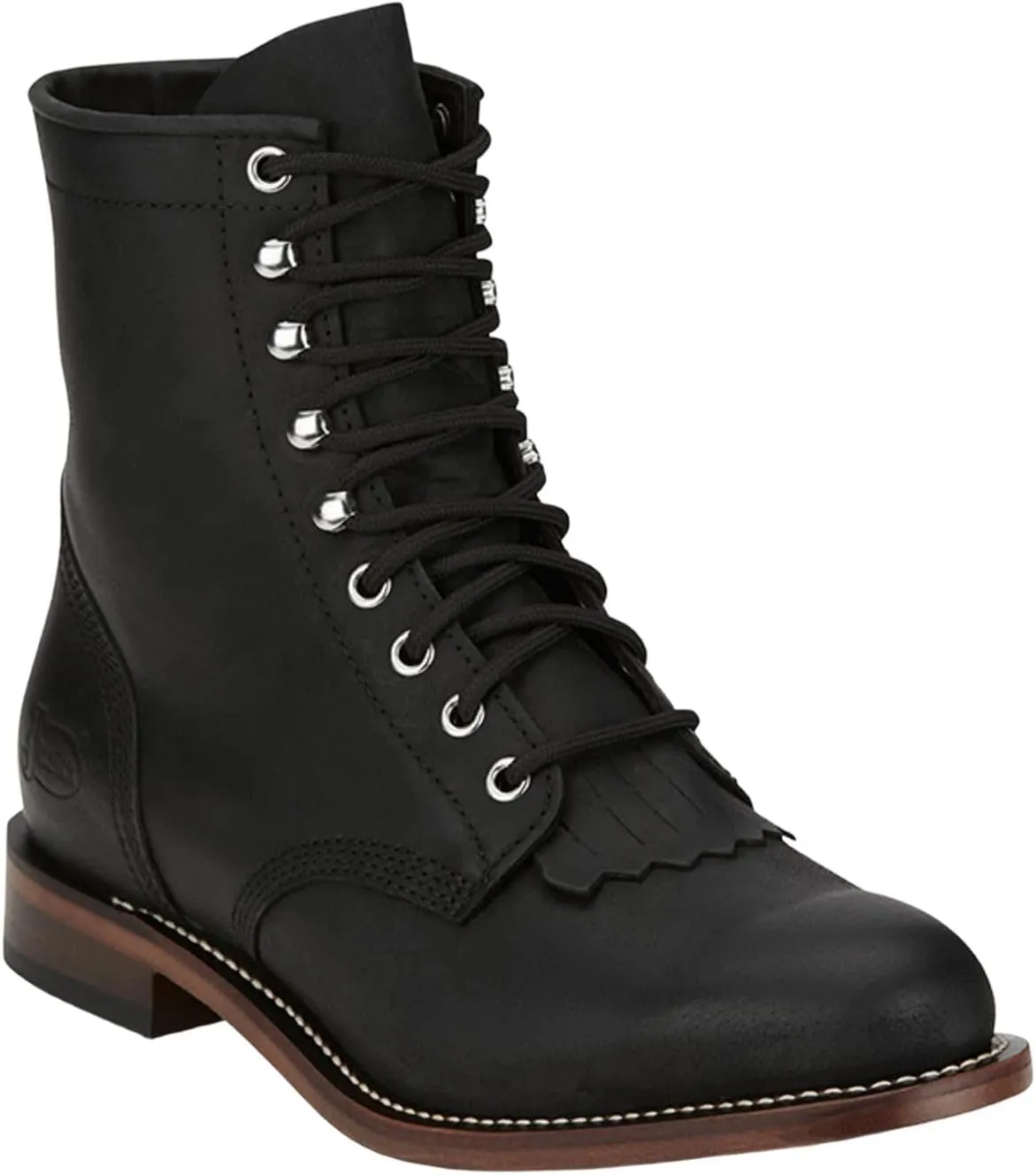 Justin Men's Drennan Lace-Up Boot Round Toe - RP503 8 EE US Black