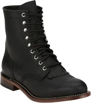 Justin Men's Drennan Lace-Up Boot Round Toe - RP503 8 EE US Black