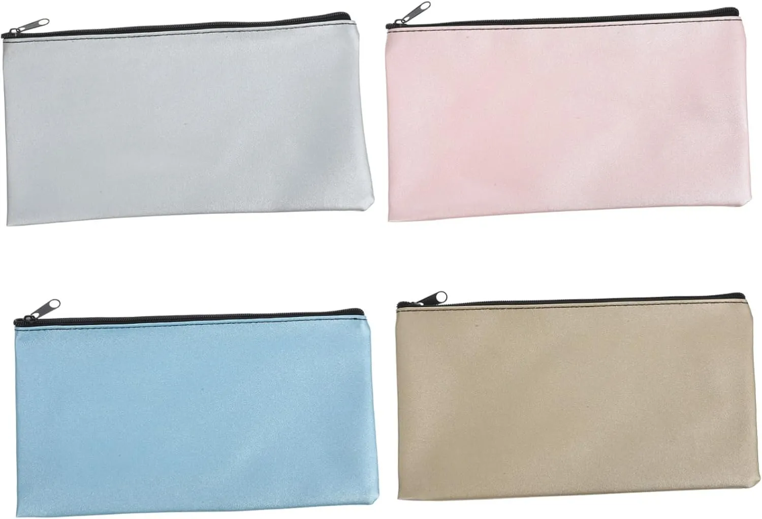 KICHOUSE Cash Bags Zipper Pack Pu Money Storage Bags for Bank Deposit Travel Money Pouches