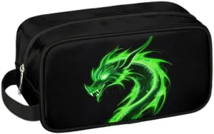 Kids Travel Toiletry Bag for Boys Men - Green Dragon Hanging Dopp Kit - Waterproof Shaving Bag Bathroom Bags Wash Bag for Toiletries Accessories