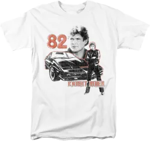 Knight Rider 1982 Unisex Adult T-Shirt, White, Medium