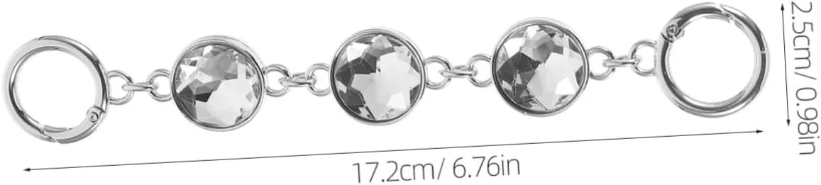 KOCKSHION Elegant Crystal Chain Shoulder Strap Crossbody Straps for Purses Vintage Style Bag Chain Extender Accessory