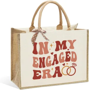 KongMoTree Bride Bag, Bride Gifts, Bridal Shower Gifts, Canvas Tote Bag, Wedding Honeymoon Gift Reusable Shoulder Bags