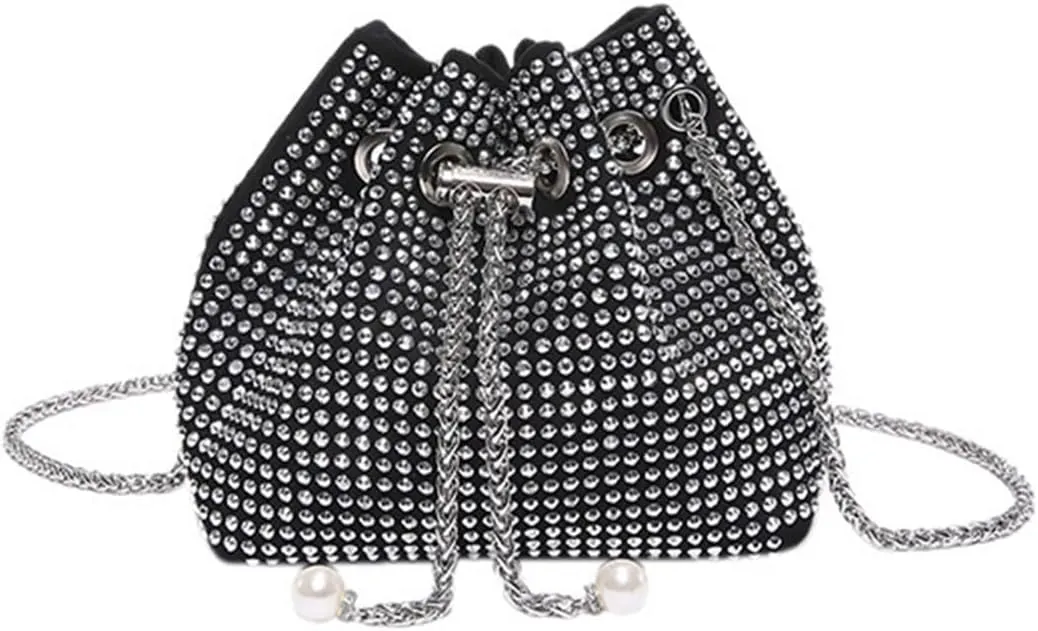Lady studded bucket bag chain shoulder crossbody bag