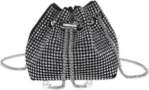 Lady studded bucket bag chain shoulder crossbody bag
