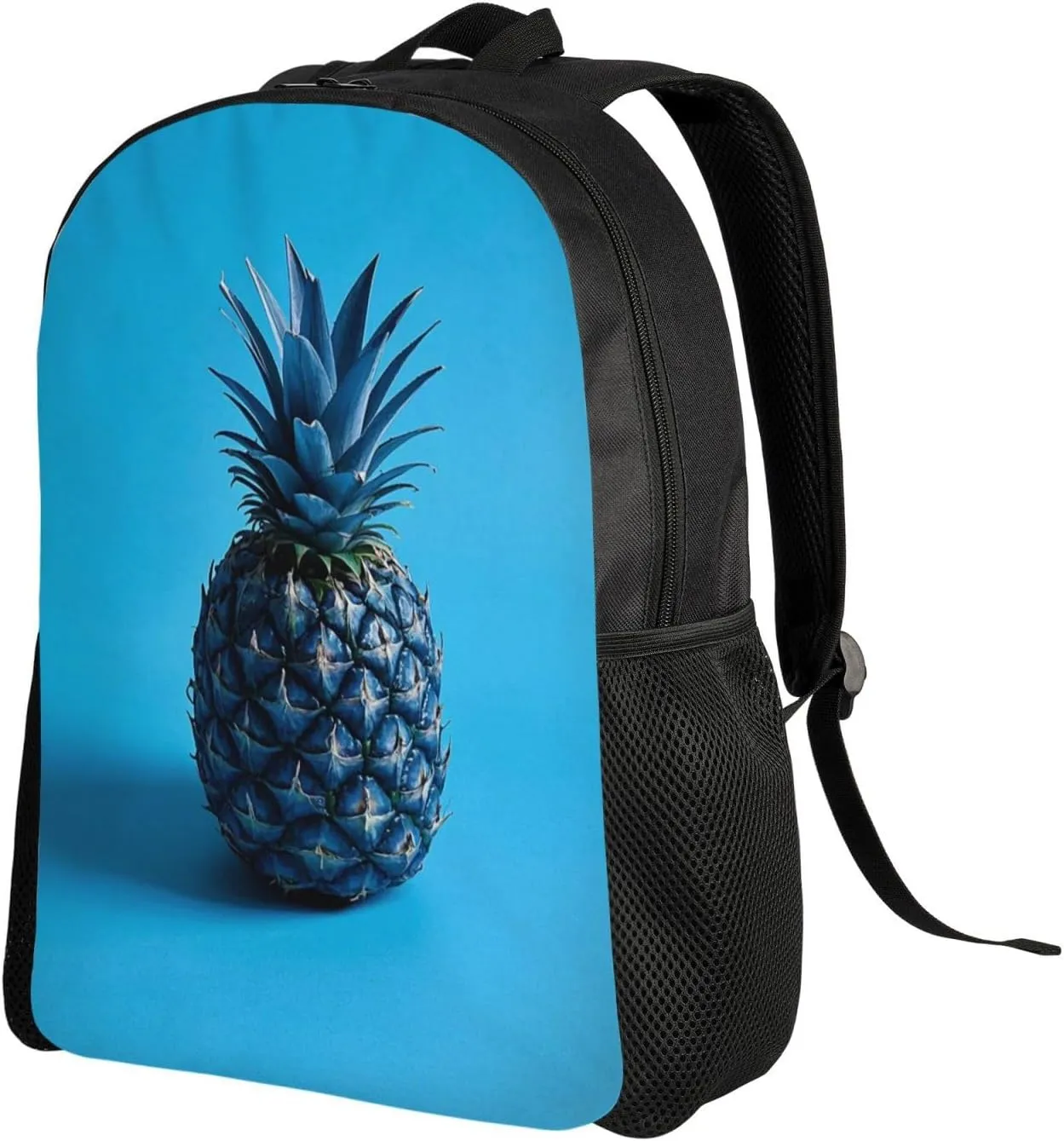 Laptop Backpack for Women Men Carry-on Backpack Blue pineapple Daypack Lightweight Travel Shoulder Bags