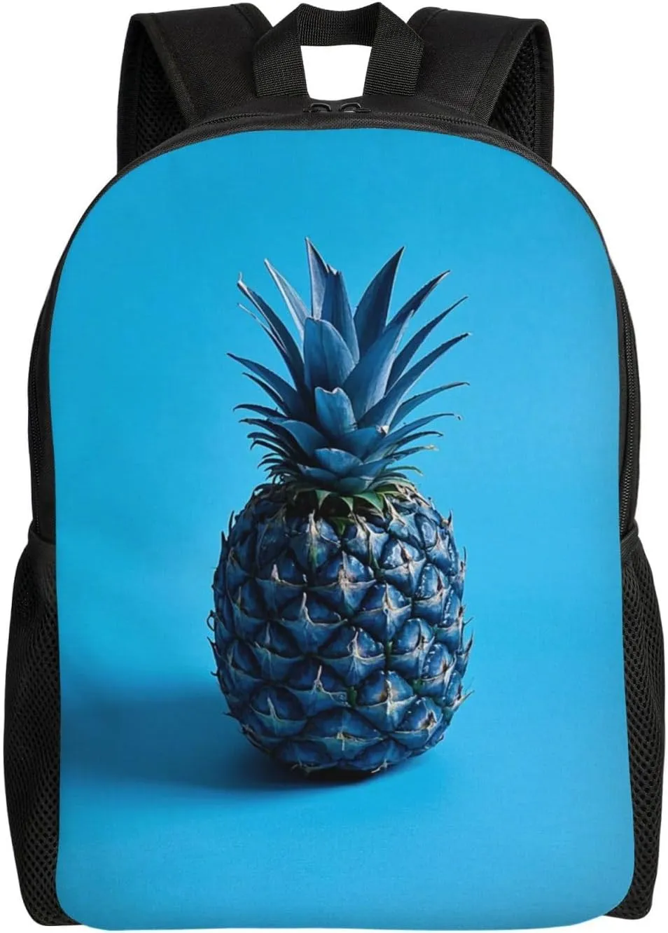 Laptop Backpack for Women Men Carry-on Backpack Blue pineapple Daypack Lightweight Travel Shoulder Bags