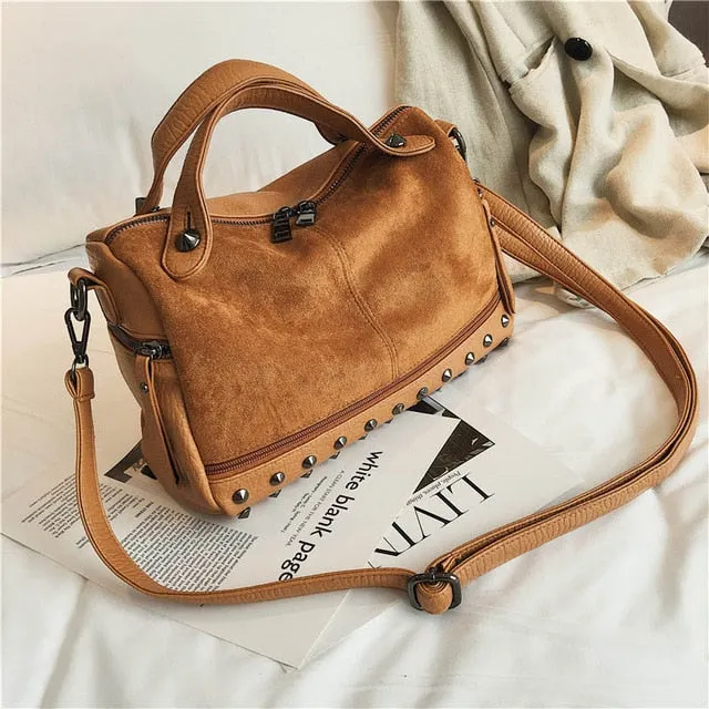 Large Capacity Leather Top-handle Bags