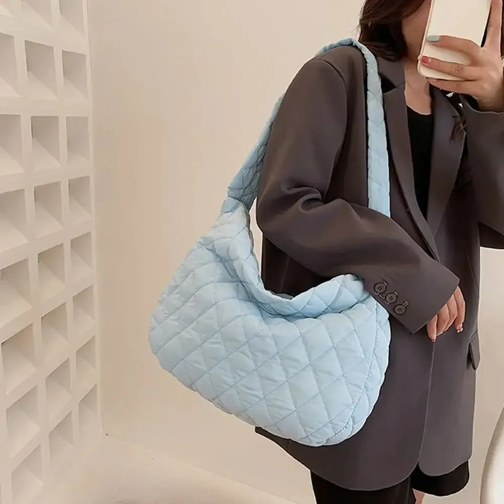 Large Capacity Quilted Tote Bag
