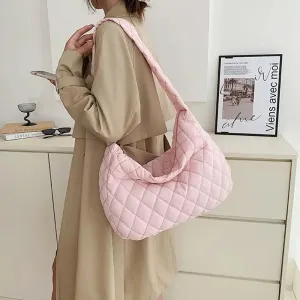 Large Capacity Quilted Tote Bag