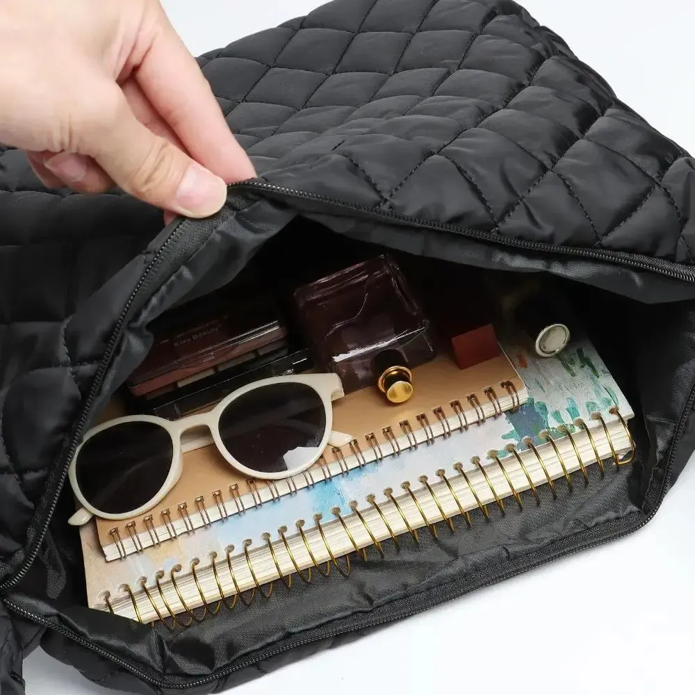 Large Capacity Quilted Tote Bag