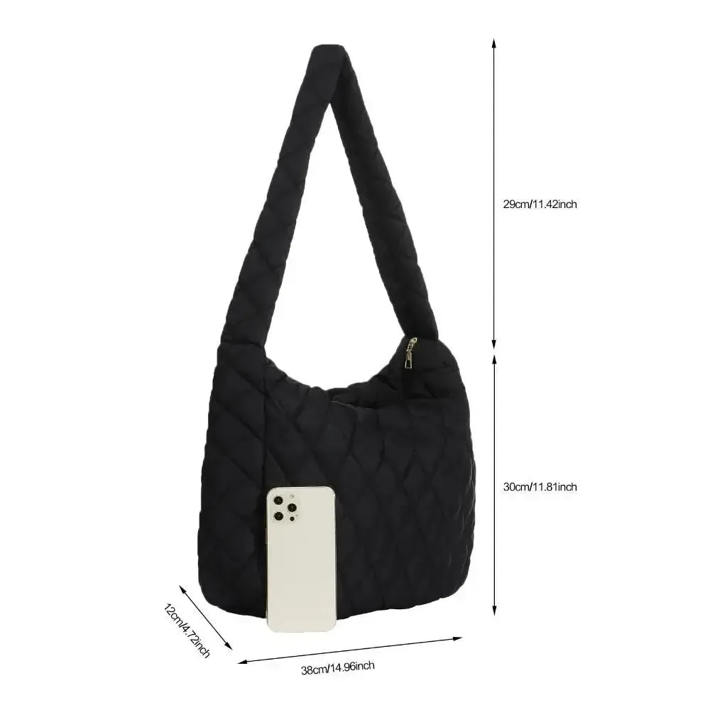 Large Capacity Quilted Tote Bag