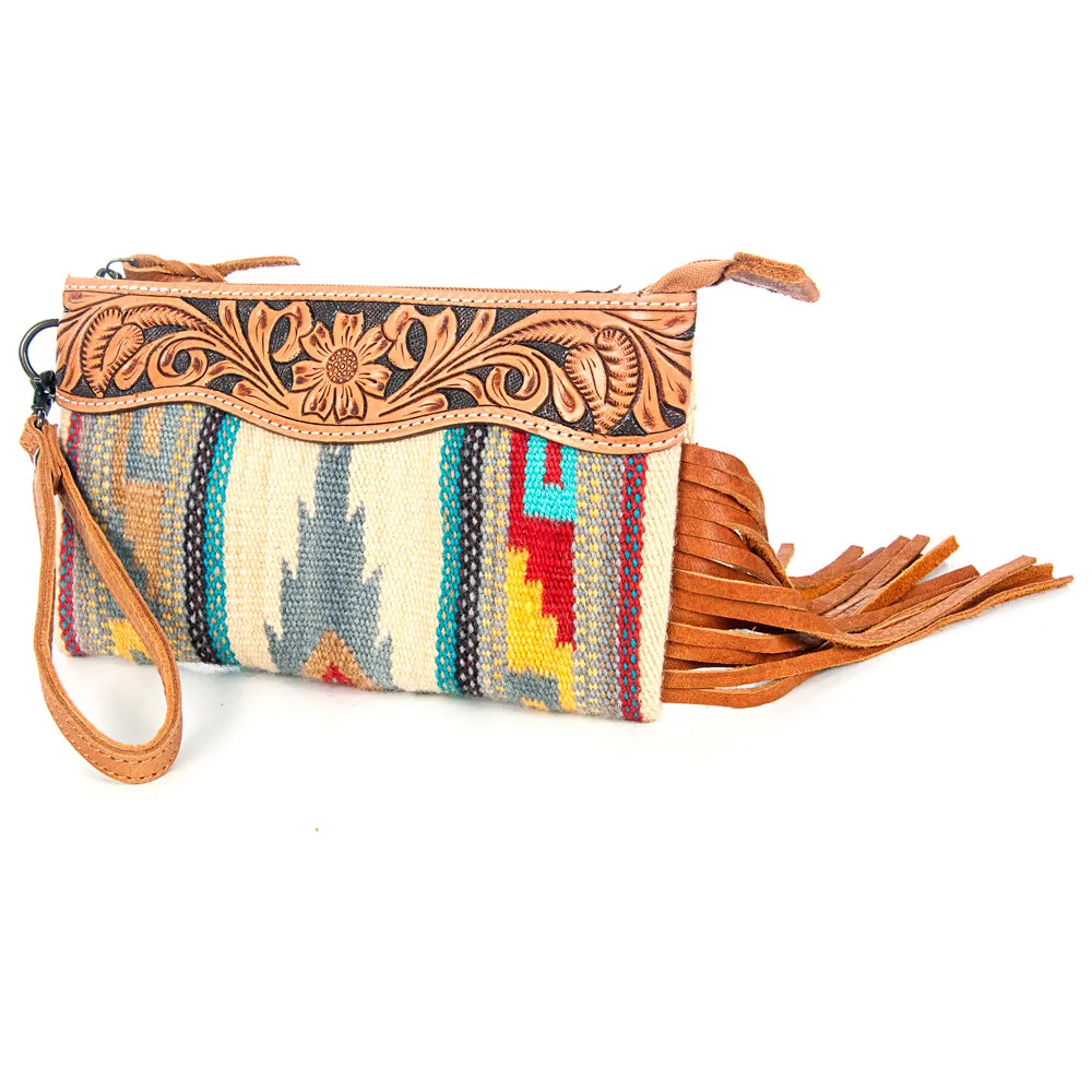 LC-ADBG344 Wristlet Genuine Western Leather Women Bag Betsy