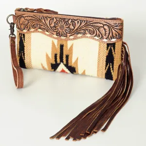 LC-ADBG344 Wristlet Genuine Western Leather Women Bag Paisley