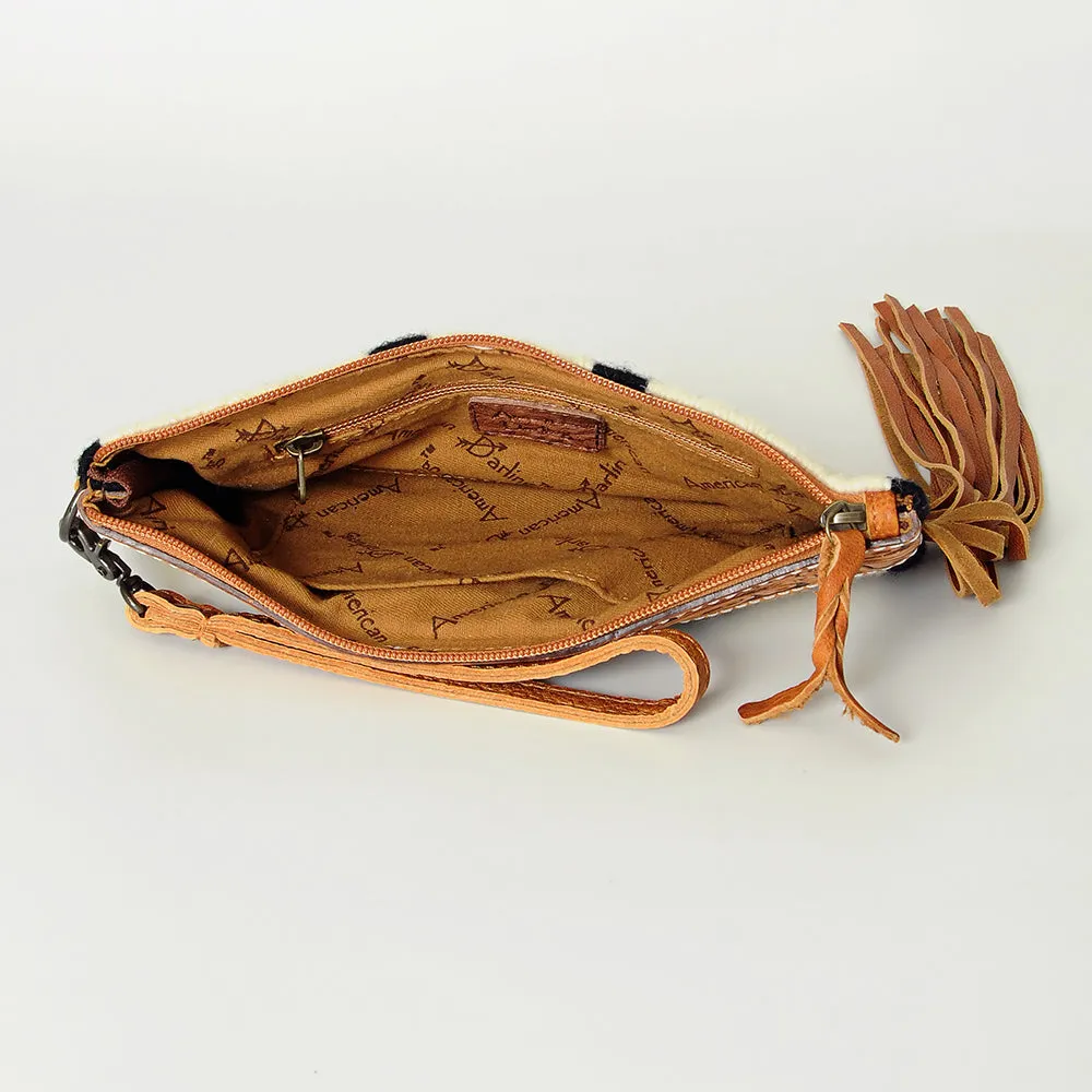 LC-ADBG344 Wristlet Genuine Western Leather Women Bag Paisley