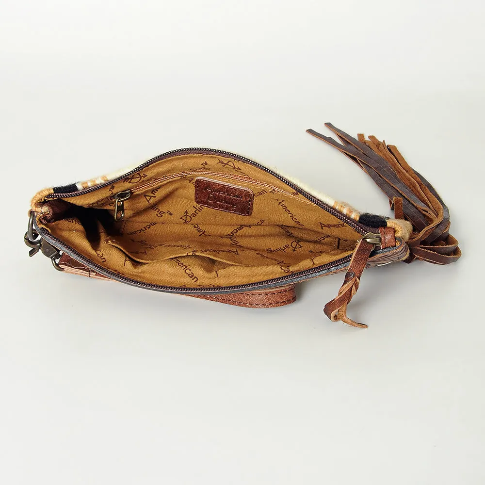 LC-ADBG344 Wristlet Genuine Western Leather Women Bag Paisley