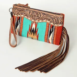 LC-ADBG344AM Wristlet Genuine Western Leather Women Bag Paisley
