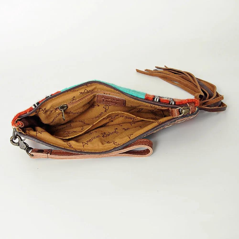 LC-ADBG344AM Wristlet Genuine Western Leather Women Bag Paisley