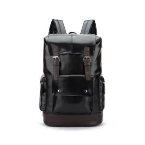 Leather Backpack For Men Black Color