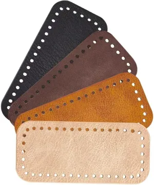 Leather Bottom Bag Crochet with Holes Crochet Bag Bottom Bases 22x10cm 8x18cm Bag Bases for Knitting Bag Shoulder Bag