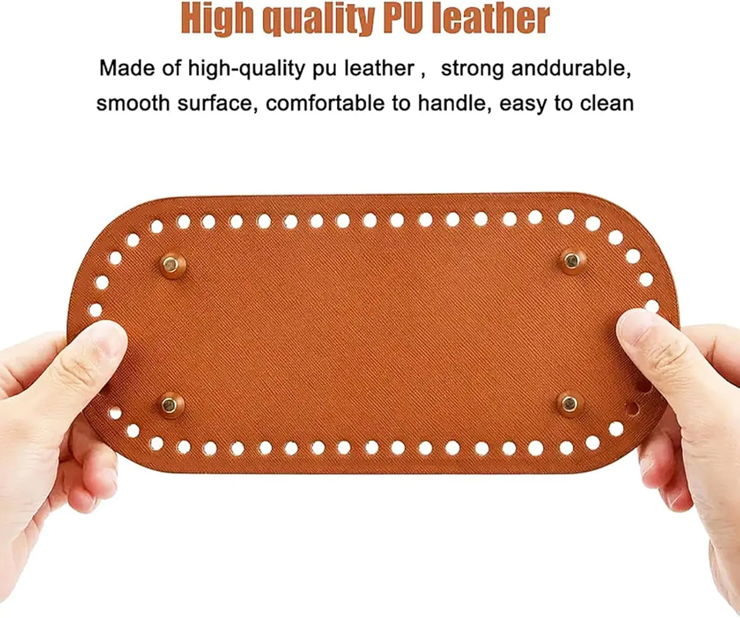 Leather Bottom Bag Crochet with Holes Crochet Bag Bottom Bases 22x10cm 8x18cm Bag Bases for Knitting Bag Shoulder Bag